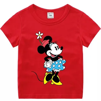 Vasarą Naujų 2020 m. mergytę Drabužius Animacinių filmų Minnie Mouse marškinėliai Joker Atsitiktinis Mados Vaikiški marškinėliai Berniukui Viršūnes Tees Vaikų Drabužiai