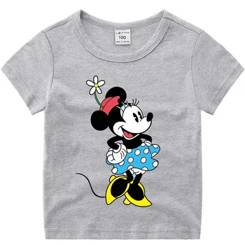 Vasarą Naujų 2020 m. mergytę Drabužius Animacinių filmų Minnie Mouse marškinėliai Joker Atsitiktinis Mados Vaikiški marškinėliai Berniukui Viršūnes Tees Vaikų Drabužiai
