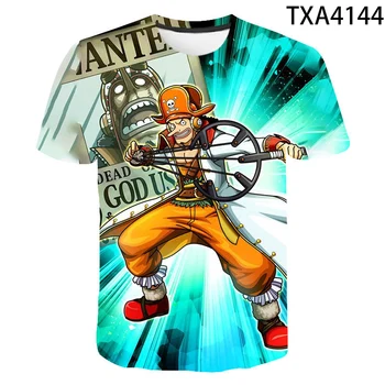 2020 Naujų Anime One Piece 3D T Marškinėliai Atsitiktinis Vyrų, Moterų, Vaikų Mados Trumpas Rankovės Berniukas mergaitė Vaikai Atspausdintas T-shirt Kietas Viršūnes Tee