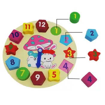 Montessori Ugdymo Formos Rūšiavimo Laikrodis, Medinės Žaisti Žaislai Vaikams