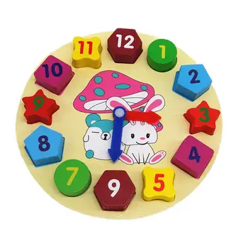 Montessori Ugdymo Formos Rūšiavimo Laikrodis, Medinės Žaisti Žaislai Vaikams