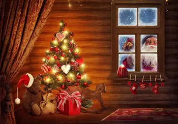 SHENGYONGBAO Vinilo Custom, Fotografija Backdrops Prop Kalėdų kamuolys Krists dieną fotostudijos Fono S19714-11