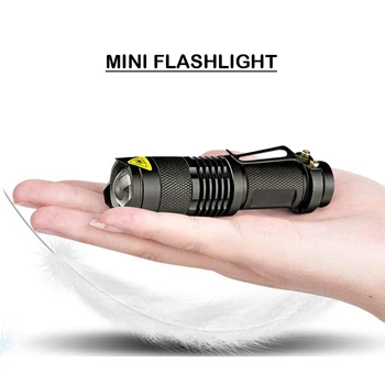 Mini led žibintuvėlis fakelas l2 zoom blykstės įkrovimo flash šviesos xml t6 3800 liumenų 18650 aa baterijos worklight