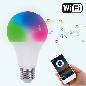 6.5 W WIFI Smart LED Lemputė E27 Super Šviesus Wifi APP Nuotolinio Valdymo RGBW Laikas Lemputės už andriod 2.3 ar IOS8.0 ir aukščiau