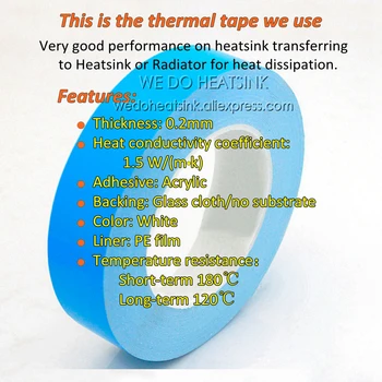 MES HEATSINK 20x8.8x5mm Aliuminio Aušintuvo Heatsink Su Šilumos Laidžios Šilumos Perdavimo Klijuoti Lipnia Juostelę