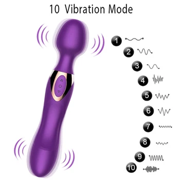 Didelis Vibratoriai Moterims, 10 Greičiu Galingas Magic Wand Body Massager Sekso Žaislai Moters Klitorį Stimuliuoja Moterų Lytinį Produktus