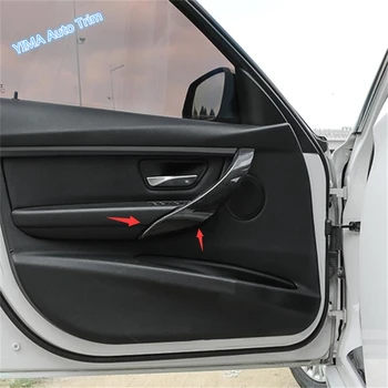 Lapetus Auto Stiliaus Vidinį Automobilio Durų Rankena Juostelės Padengti Apdaila Anglies Pluošto ABS Tinka BMW 3 Series F30 316i 320i 328i - 2018 m.