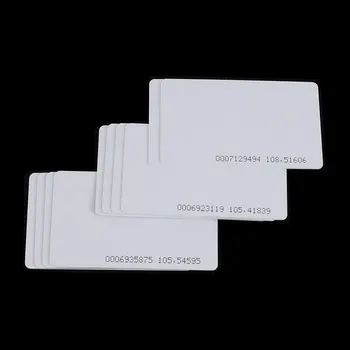 125Khz ID smart card Id baltos kortelės ID plonas kortelės Tk4100 baltos kortelės lankomumo smart ID plonas kortelės 10 dalių komplektas logotipą