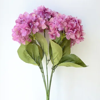 Dirbtinis Hydrangea Šilko Gėlių 5 Didelių Galvų Puokštė Fleur Artificielle Flores Organizuoti Stalo Vestuvių Namų Dekoro Šalies priedų