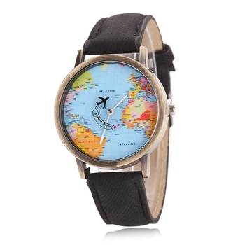Naujai Dizaino Mini Pasaulio Žemėlapis Žiūrėti Vyrams, Moterims, Dovana, Laikrodžiai, Unikalus Dizainerio Mados laiko Kvarco Vyrų laikrodis suknelė laikrodžiai reloj mujer
