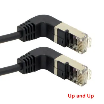 2 Alkūnės Iki & Kampu Iki 90 Laipsnių cat5e 8P8C FTP, STP UTP Cat 5e Ethernet Tinklo Kabelis RJ45 Lan Patch Cord 0,4 m 1m 2m 3m 5m Kampas