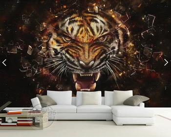 Custom 3 d papel DE parede,tigras tapybos gyvenamasis kambarys miegamasis restoranas fono sienos vandeniui vinilo tapetai