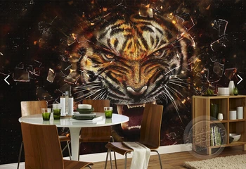 Custom 3 d papel DE parede,tigras tapybos gyvenamasis kambarys miegamasis restoranas fono sienos vandeniui vinilo tapetai