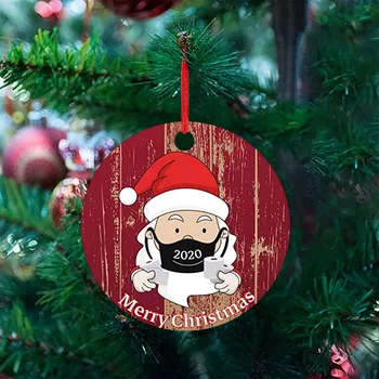 1pcs 2020 Santa Claus Užmaskuotas Suvenyrų Medžio Kabantys Papuošalai Kalėdų Šventė Papuošalai Рождество