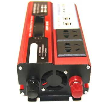 Automobilių Keitiklių, Transformatorių, su LCD 300W 24~220V Automobilinis Įkroviklis Įtampos Keitiklis Adapteris Aligatorius Įrašą USB