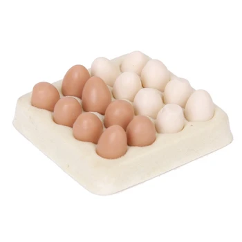 1/12 miniatiūriniai lėlių kiaušinių dėžutėje su 16 vnt. kiaušinių, dollhouses