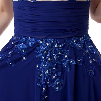 Mados Royal Blue vakarinę suknelę 2020 Nėrinių Zawalcowany vestidos de festa Seksualus Iliuzija Vakare gown vestido longo avondjurk