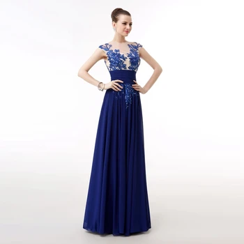 Mados Royal Blue vakarinę suknelę 2020 Nėrinių Zawalcowany vestidos de festa Seksualus Iliuzija Vakare gown vestido longo avondjurk
