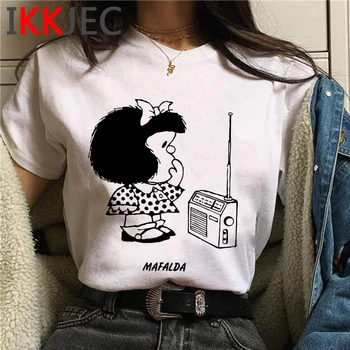 Paz Mafalda Ar Quiero Kavinė viršuje tees marškinėlius moterims japonijos harajuku kawaii spausdinti viršuje tees t-shirt tumblr kawaii