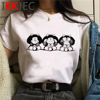 Paz Mafalda Ar Quiero Kavinė viršuje tees marškinėlius moterims japonijos harajuku kawaii spausdinti viršuje tees t-shirt tumblr kawaii