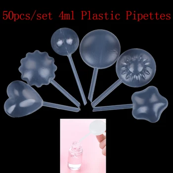 Naujas 50pcs 4ML Pipete Plastiko Skaidrus Akių Užkratas Išspausti 6 Stilius Perdavimo Naftos Pipetės