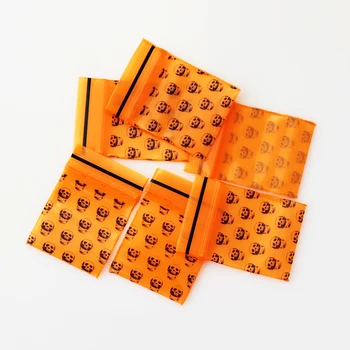 Aukštos Kokybės 300pcs/3 grupė.5x5cm Orange Ziplock Zip Zip Lock Reclosable Plastikiniai maišeliai Polietileniniai Maišai Mini Papuošalų Pakavimo Maišelis