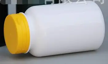 (500PCS/Pak) 200CC Baltos Spalvos PET Aukščiausios Klasės Sveikatos Priežiūros Tuščias Butelis Plastikinis Butelis---Traukite Žiedas geltonas Dangtelis