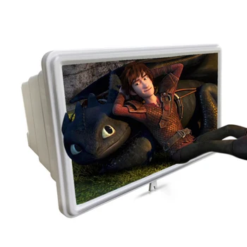Profesinės Anti-radiacijos Ekrano Stiprintuvo Mobiliojo telefono Ekrane 3D didinamasis stiklas Nešiojamų Filmo Vaizdo Expander Padidinti Stovėti Turėtojas