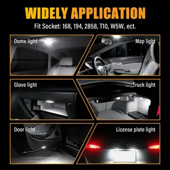 10vnt T10 W5W LED 194 168 Lemputės Automobilių Salono Apšvietimas, Opel Astra H, G, J, Insignia Mokka 