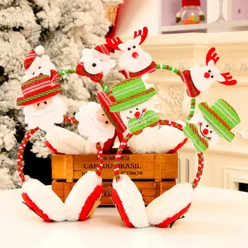 Kalėdų Papuošalai Kalėdų Naujas Lankelis Earmuffs Sniego Vadovas Linksmų Kalėdų Earmuffs Naujųjų Metų Dovana