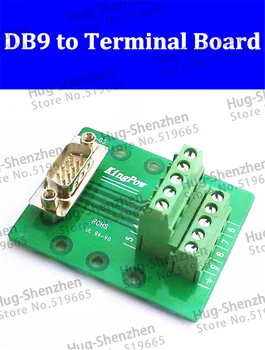 Karšto pardavimo 180 laipsnių DB9 Terminalo DB9 Male Adapter Connector Signalus Terminalo Modulis 10vnt