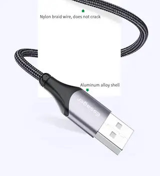 2.4 Essager Pasukti Micro USB Laidas, Greito Įkrovimo Įkroviklis Microusb Laidas 