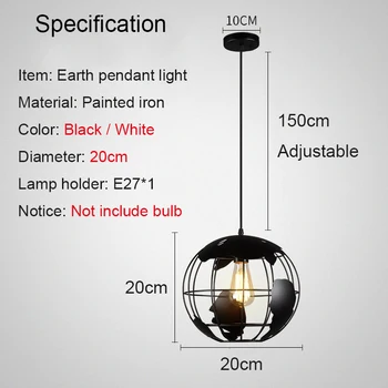 Šiuolaikinių LED Pakabukas Šviesos Pasaulyje Žemės priedai veltiniams, vilna Lempa Pramonės Hanglamp Loft Kabančios Lempos Lamparas De Techo Colgante Moderna