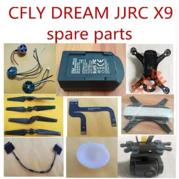 CFLY C-SKRISTI SAPNE JJRC X9 RC Quadcopter atsarginės dalys, kėbulo karkasas, geležtės, variklio esc vaizdo kameros kabelis umbra cahrge nustatytų kontrolės