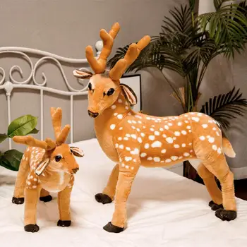Naujas Mielas Imituojamas Sika Elniai Pliušiniai Žaislai Vaikams Realiame Gyvenime Žirafa Gyvūninės Įdaryti Lėlės Namų Dekoro Vaikams Gimtadienio Dovana