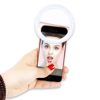 Selfie Žiedas Šviesos diodų (LED) Blykste, Kad Iki Selfie Fotografijos Telefonas Žiedas 