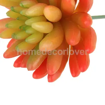 Dirbtinis Sultingas Gėlių Lapai Plastiko Augalų Namų Dekoro 9cm Raudona
