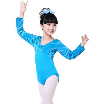 Vaikų Baleto Kostiumai Vaikams ilgomis Rankovėmis Kratinys Šokių Bodysuit Gimnastika Leotard Mergaičių Baleto Dancewear