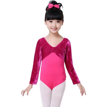 Vaikų Baleto Kostiumai Vaikams ilgomis Rankovėmis Kratinys Šokių Bodysuit Gimnastika Leotard Mergaičių Baleto Dancewear