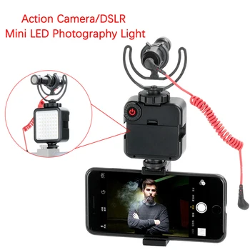 Už DJI Osmo Kišenėje/GoPro DSLR Fotoaparatas Išmanųjį telefoną Ulanzi W49 Mini LED Vaizdo Šviesos, Fotografijos Šviesos Lempos Reikia Įdiegti Baterija