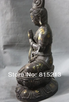 Bi00714 Tibeto Senojo Bronzos, Vario lotus flower Kwan-yin GuanYin Bodhisatvos Budos Statula