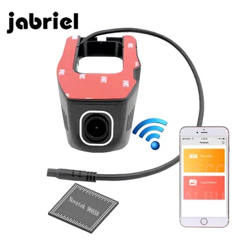 Jabriel Mini auto Paslėptas Automobilių DVR Wifi Brūkšnys Cam Kamera Automobilio Vairuotojo Diktofonas, Vaizdo registratorius HD 1080P galinio vaizdo Kamera, dual lens