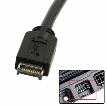 USB 3.1 Tipas-C, Mini 20 Pin Priekinis Skydelis Antraštės USB 3.0 Standartas 19/20Pin Antraštė ilgiklis 20Cm Už Asus Plokštė