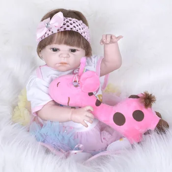 55cm Minkšto Silikono Baby Doll Puikus Boneca Atgimsta Mados Lėlės Tikroviška Vaikams, Žaislai, Modeliavimo Bebe Brinquedos Gimtadienio Dovana