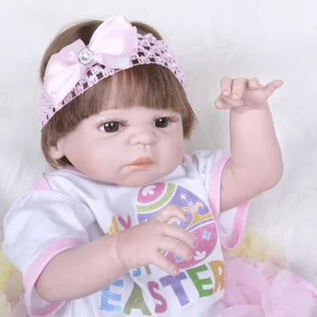 55cm Minkšto Silikono Baby Doll Puikus Boneca Atgimsta Mados Lėlės Tikroviška Vaikams, Žaislai, Modeliavimo Bebe Brinquedos Gimtadienio Dovana