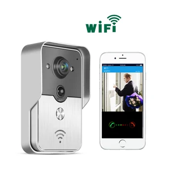WiFi Smart Durų Doorbell Akutė Kamera PIR infraraudonųjų SPINDULIŲ Naktinio Matymo Signalizacijos Atrakinti Uxcellmo