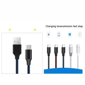 5Pack (3/3/6/6/10FT) USB C Tipo Kabelio 