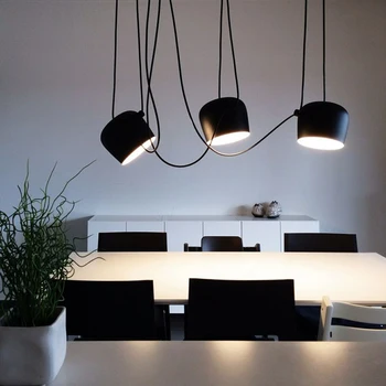 Replika Dizaino Pakabukas lempa, Kavos Baras, Virtuvė, Restoranas, pakabos šviestuvas Loft Juoda Balta Lempos Atspalvis būgno šviesos šviestuvas