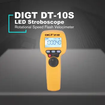 DIGT DT-10S 7.4 V, 2200mAh 60-99999 Strobes/min 1500LUX Rankena, LED Stroboscope Sukimosi Greitis Matavimo Flash Velocimeter
