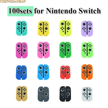 Kairėje + Right = 1set Šviesos Saldainiai vientisos spalvos Silikono Atveju Viršelis Minkštas Apsauginis Odos Nintendo Jungiklis Džiaugsmas-Con Valdytojas